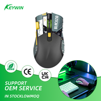 Souris de jeu Keywin GD004 DPI 800-1200-2400-4800-7200 OEM ODM, double mode, 7D RGB, 2,4 GHz, sans fil, 500 mAh