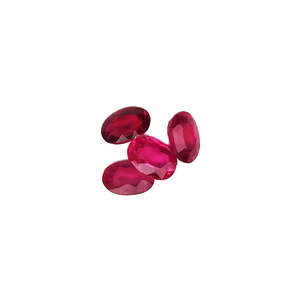 Bijoux en pierres précieuses SGARIT, rubis ovale de 4*5 mm, pierre facettée, pierres précieuses authentiques, rubis rouge naturel avec iridescence pour la fabrication de bijoux - Product Image 1