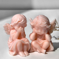 Early Riser Little Angel Aroma therapie Kerze Silikon form DIY Baby handgemachte Seife Werkzeug Gips Ornamente Werkzeug Kuchen Werkzeuge