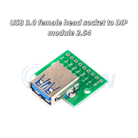 Module de circuit imprimé soudé AI-KSEN USB vers 2.0 3.0 avec adaptateur femelle et mâle MICRO, petite carte de circuit, alimentation par câble