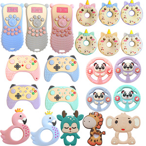 Nhà sản xuất bé <span class=keywords><strong>Silicone</strong></span> <span class=keywords><strong>Teether</strong></span> BPA Free an toàn giáng sinh <span class=keywords><strong>Silicone</strong></span> bé đồ chơi động vật hoa mềm hình dạng <span class=keywords><strong>Teether</strong></span> cho trẻ sơ sinh - Product Image 2