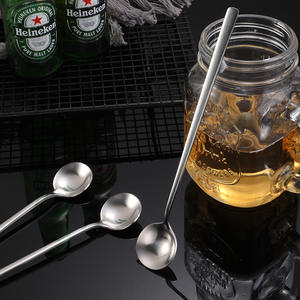 Stainless Steel Long Handle Stirring <b>Spoon</b> 304 For Coffee Dessert <b>Ice</b> <b>Cream</b> Condiment Korean Style Simple Design Adult Use - Product Image 4