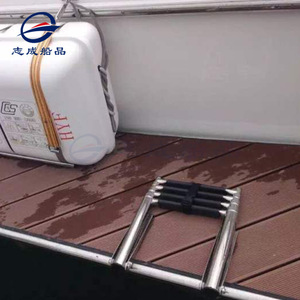 Échelle de piscine en acier inoxydable de qualité 304, pliable, résistante à la corrosion, pour les sports nautiques, avec barre transversale pré-assemblée - Product Image 2