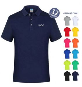 Best Selling Men's Short Sleeve for Polo Shirts Very Soft 180G Cotton-Like Fabric Breathable Casual Style Solid Pattern Price - Product Image 3