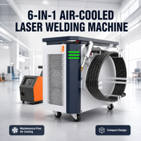 Soudeuse laser professionnelle en métal 1500W, refroidie par air, avec système d'alimentation en fil intégré