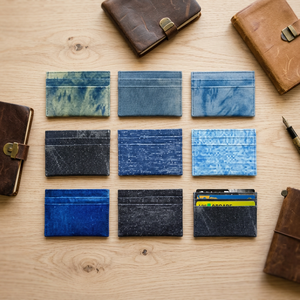 Wriza Denim Customizable Multi Function Credit Business <b>Card</b> <b>Holder</b> <b>Wallet</b> Premium RFID Blocking Slim 4 Inch 30mm Thick No - Product Image 6