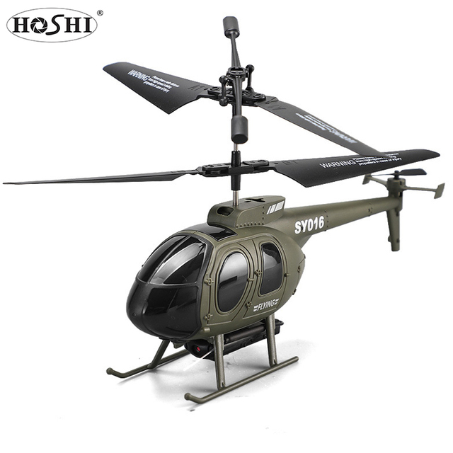 HOSHI SY016 RC Helicopter Military Camera 4ch LED Lights Altitude Hold Phone Control for Adults Collections Birthday Gifts Toys