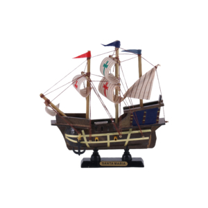 Souvenirs de bureau personnalisés de 16cm modèle de <span class=keywords><strong>bateau</strong></span> décoré de perles noires <span class=keywords><strong>bateau</strong></span> Santa Maria Vespucci modèle de décoration de <span class=keywords><strong>bateau</strong></span> en bois - Product Image 2