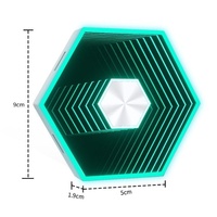 Lampe murale d'ambiance RGB créative à LED, design hexagonal, style nid d'abeille, lumière quantique, design moderne, télécommande, application