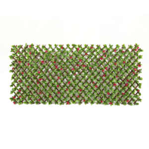 Uv-protection Outdoor Simulated <strong>Flower</strong> PVC Fencing <strong>Artificial</strong> Hedge Expandable <strong>Trellis</strong> for Garden - Product Image 4
