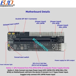 Placa gráfica externa GPU Dock PCI-E 4.0 16X placa adaptadora Oculink SFF-8611 Cabo Laptop EGPU Case Suporta Pequeno 1U FLEX PSU - Product Image 2