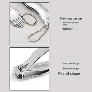 LLavero EN FORMA DE <span class=keywords><strong>PALMA</strong></span>/pie, llavero de Metal para coche, adorno para bolsa de coche, llaveros multifuncionales que se pueden utilizar como cortaúñas - Product Image 2