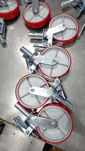 Roue de chariot pour échafaudage robuste |   5" 6" 8" 10" PU sur fonte de fer |   avec frein |   Jianglong - Product Image 5