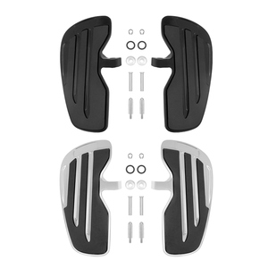 Reposapiés Delanteros para Motocicleta Indian Scout Scout Bobber 2015+ Light Rider, Pedales Grandes Negros Cromados, Kit de Montaje Completo - Product Image 3