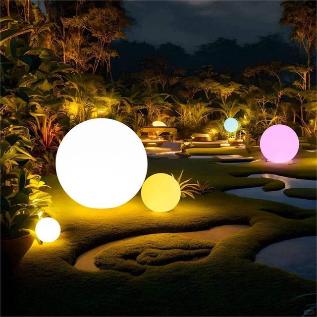 Colorful Outdoor Round Ball Decorative LED RGB Solar Pool Floating Light  Decorative LED RGB Solar Light for Landscape Party