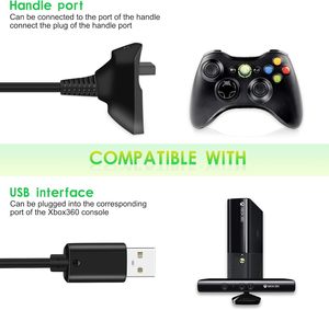 <span class=keywords><strong>Cable</strong></span> de carga USB para control inalámbrico de <span class=keywords><strong>Xbox</strong></span> <span class=keywords><strong>360</strong></span>, <span class=keywords><strong>cable</strong></span> de carga rápida para jugar a <span class=keywords><strong>Xbox</strong></span> <span class=keywords><strong>360</strong></span>, 1.8M - Product Image 4