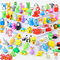 Creative tpr animal gomme emballage indépendant étudiant prix en gros gomme détachable