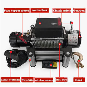 באיכות גבוהה 13500 חשמלי אוטומטי פלדה רגיל <span class=keywords><strong>winch</strong></span> ניילון longline 12 וולט dc winches 12v 24 120v winches מכונית - Product Image 2