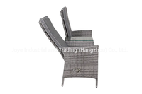 Meubles de jardin Joyeleisure Cadre en aluminium Chaise inclinable en osier Ensemble de balcon Meubles d'extérieur