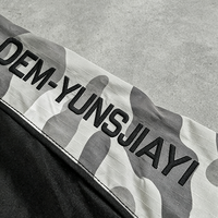 YYSY Short en nylon pour homme, coupe large, style rétro, sport et streetwear, avec blocs de couleur personnalisés et cordon de serrage élastique