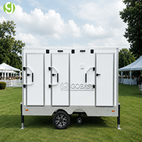 Goeasy Promotion : Remorque Sanitaire de Luxe à 3 Cabines, Toilettes Mobiles, Salle de Bain Portable