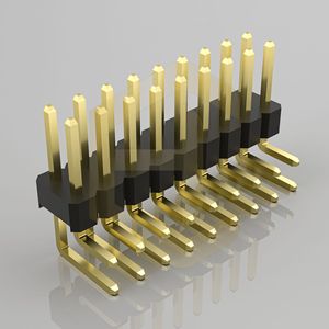 Connecteur de broches mâle à angle <span class=keywords><strong>droit</strong></span> 90 degrés, double rangée, pas de 2,54 mm, PZ254-2-06-W-2.5 - Product Image 4