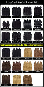 Extensions de cheveux humains en crochet sans nœuds à ondulation profonde, pré-divisées, en vrac pour le tressage, 100g/lot, tresses bohèmes invisibles - Product Image 5