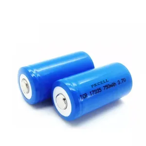 3.7v ली आयन rechargeable लिथियम बैटरी लिथियम आयन बैटरी 3V CR123A RCR123A ICR17335 600mah 700mah