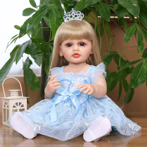 Poupée Reborn de 22 pouces, fille réaliste, bébé nouveau-né en vinyle et <span class=keywords><strong>silicone</strong></span>, poupées Reborn personnalisées - Product Image 1