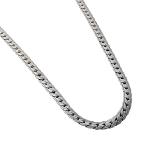 Collar de Plata de Ley 925 para Mujer, Estilo Retro Clásico, Cadena Plana Tipo Serpiente de 5mm con Acabado Martillado, Ideal para Aniversario - Product Image 1