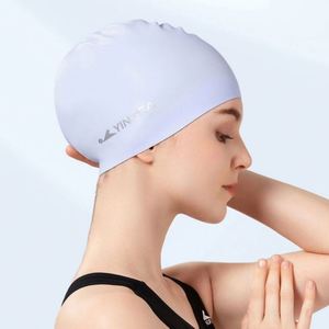 Bonnet de bain en silicone imprimé USA Mairun823 avec protection des oreilles pour cheveux longs, élastique, grande taille, imperméable pour hommes, Chine - Product Image 4