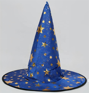 Chapeau de Sorcière d'Halloween avec Étoile d'Or Chapeaux de Fête pour Adultes Accessoires de Costume d'Halloween Costume de Cosplay Décoré de Fête Sorcière - Product Image 2