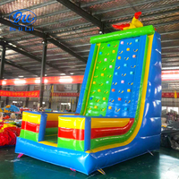 Mur d'escalade gonflable commercial sur le thème des bâtiments, château gonflable, jeux sportifs intérieurs pour enfants, en PVC