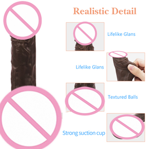 Dildo Simulato Nero Piccolo per Uomo, 23x4cm 380g, Resistente all'Acqua, Portatile, per Piacere Sessuale Adulto - Product Image 6