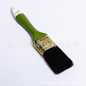 Pinceaux plats à poils de porc 22 mm, manche vert, pour peinture domestique, origine Zhenjiang - Product Image 3