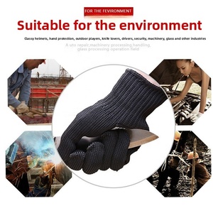 Gants anti-coupure en fil d'acier de qualité 5 Gants de sécurité au travail Anti-coupure multi-usages - Product Image 4