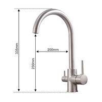 Robinet de cuisine purificateur d'eau 3-en-1 certifié CE, corps en laiton, pour le marché UE/USA, vente en gros