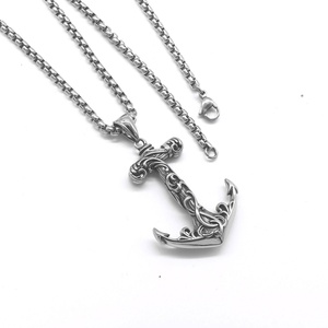 Bijoux de la série Cold Wind Anchor, pendentif ancre personnalisé en acier inoxydable pour hommes et femmes, collier pendentif rétro, vente en gros - Product Image 1