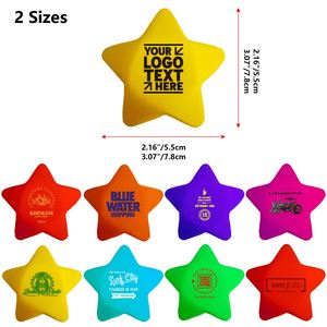 Custom PU Star Shape Stress Relief Foam Ball Custom Logo Promotional Squeeze Foam Toy Stress Relief Gift for Office, School - Product Image 4
