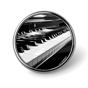 Pins de Solapa con Diseño de Teclado de <span class=keywords><strong>Piano</strong></span> OEM ODM, Pins para Mochila, Pin Redondo para Hombres y Mujeres, Broches para Decoración de Bodas y Fiestas - Product Image 1