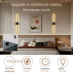Nouvelle Lampe Murale LED Tactile Dimmable 2026, Design Décoratif, Rotative à 360°, Chargement Magnétique USB, 10000mAh, pour Salon et Couloir - Product Image 5