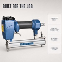 1013JC 422JB F30D T50 Brad Nailer Air Stapler Logam Kayu Rangka DIY Kapasitas 100 Paku Panjang Paku 1/2-2 untuk Furnitur