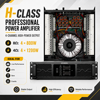 Nuevo Amplificador de Potencia Profesional 2U 4*1200W Clase H Estéreo de Alta Potencia, Sistema de Audio Profesional de 4 Canales