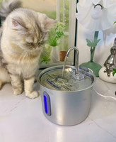Fontaine à eau pour animaux de compagnie en acier inoxydable 304, vente en gros, OEM, offre spéciale pour chiens et chats