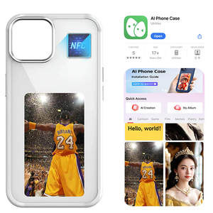 2025 nuova custodia per telefono con foto con motivo NFC per iPhone 13 14 15 Pro Max fai da te E-ink Screen Smart tecnologia <span class=keywords><strong>coppia</strong></span> <span class=keywords><strong>Cover</strong></span> per telefono in Silicone - Product Image 2