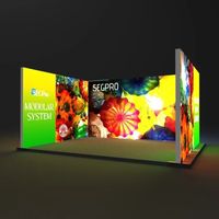 Stand d'exposition modulaire rétroéclairé par LED, en tissu SEG personnalisé, pour salons professionnels, événements, commerce de détail et expositions