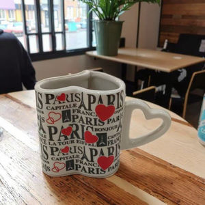 दिल के आकार का सिरेमिक कप सेट वैलेंटाइन डे उपहार जोड़ों के लिए वैलेंटाइन का दिन उपहार कम कीमत - Product Image 3