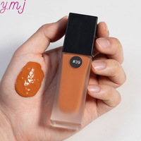 Poudre illuminatrice personnalisable avec votre logo, crème solaire minérale, résistante à l'eau, marque privée, couvrance totale, sans huile, liquide, teinte foncée