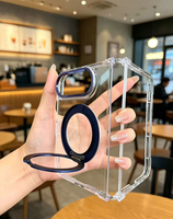 Étui de téléphone en TPU PC de 2 mm pour iPhone Duo avec support rotatif à 360 degrés, coque arrière de protection antichoc pour iPhone Fold