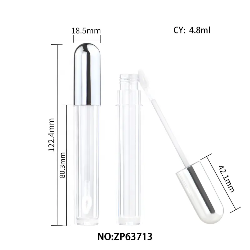 빈 립글로스 튜브 슬림 4.8ml 화장품 포장 액체 립스틱 용기 LOW MOQ 도매가 립글로스 튜브